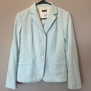 J. Crew Seersucker Blazer Suit Jacket 4